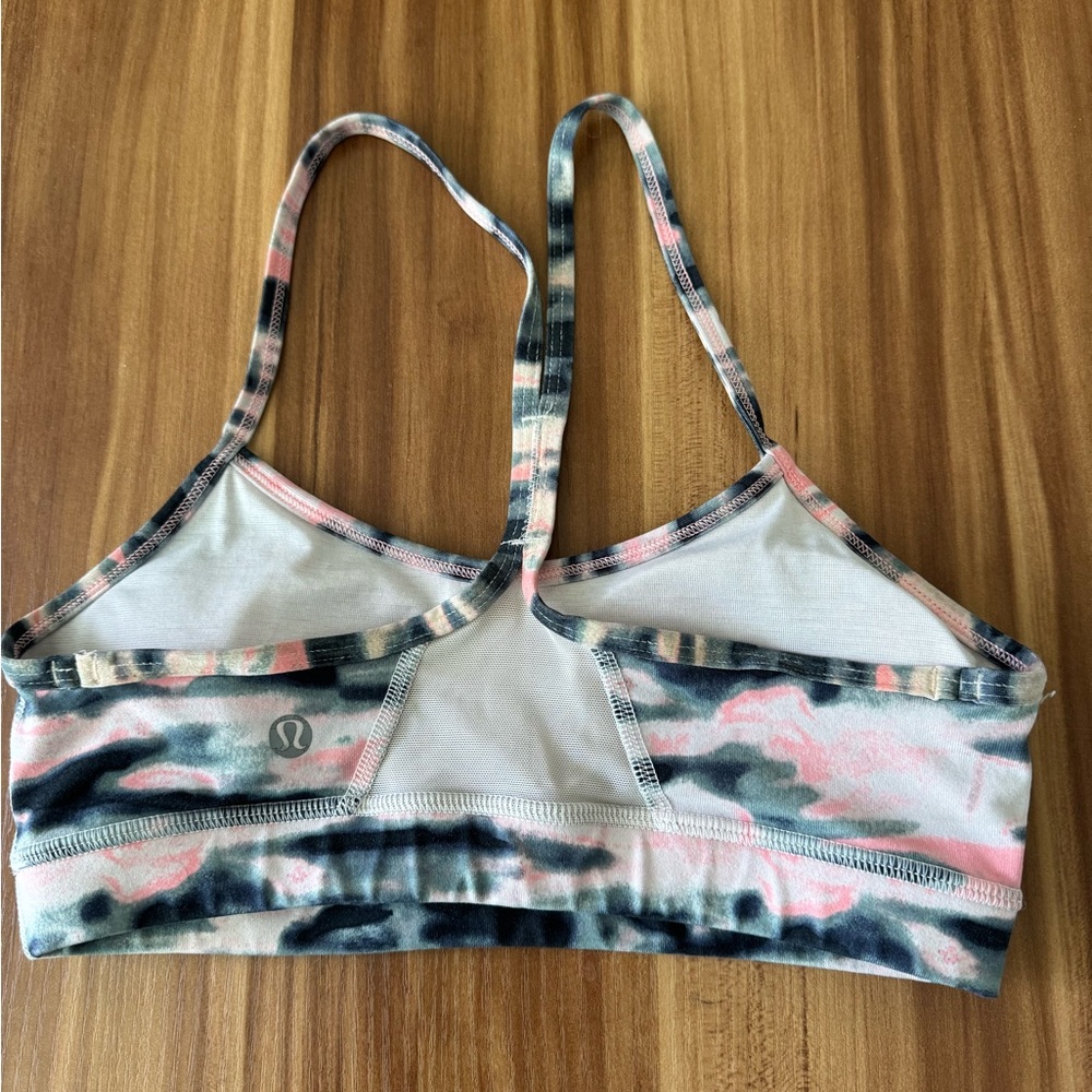 Size 4 Lululemon pink cameo sports bra